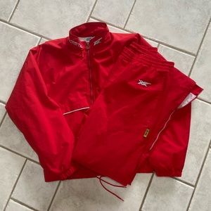 Vintage women’s 80s ASICS red track suit